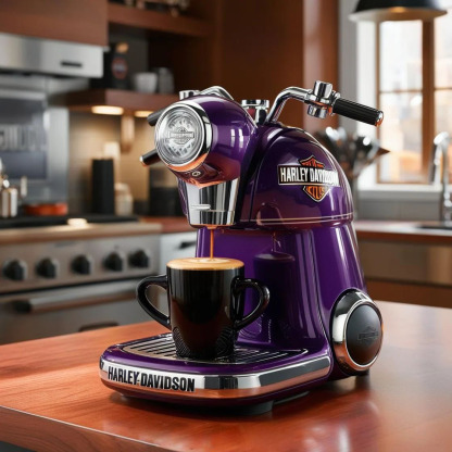 Vintage Motorcycle Style Coffee Machine