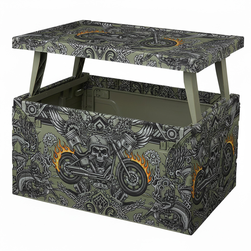 Retro Biker Style Foldable Storage Box 