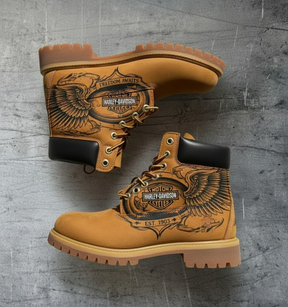 Rugged Biker Rider Boots