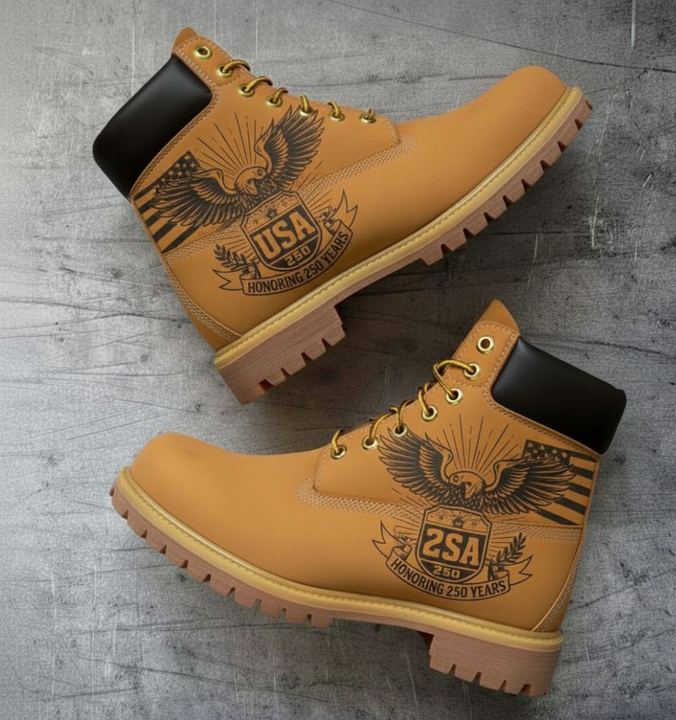 Men's Vintage Skull Biker Boots- "Freedom Soul" Collection