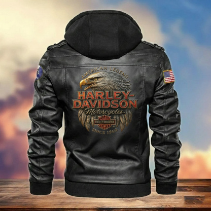 Biker Style Men's Retro Patterns Jacket