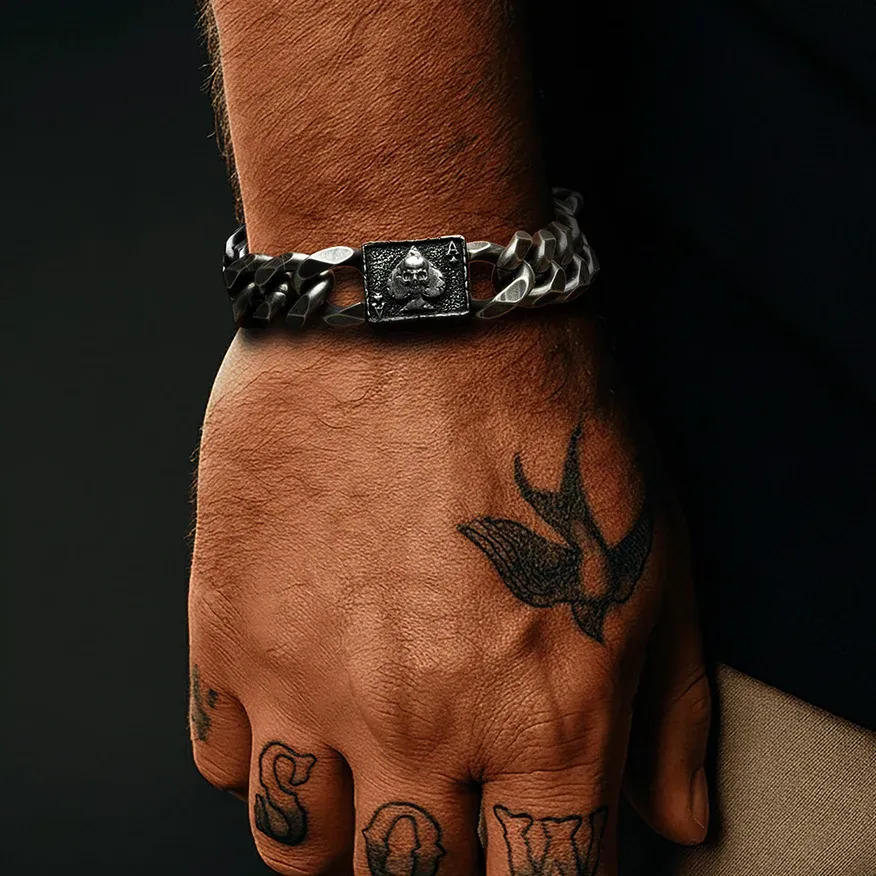 Vintage Industrial Chain Bracelet for Men · Built for the Fearless