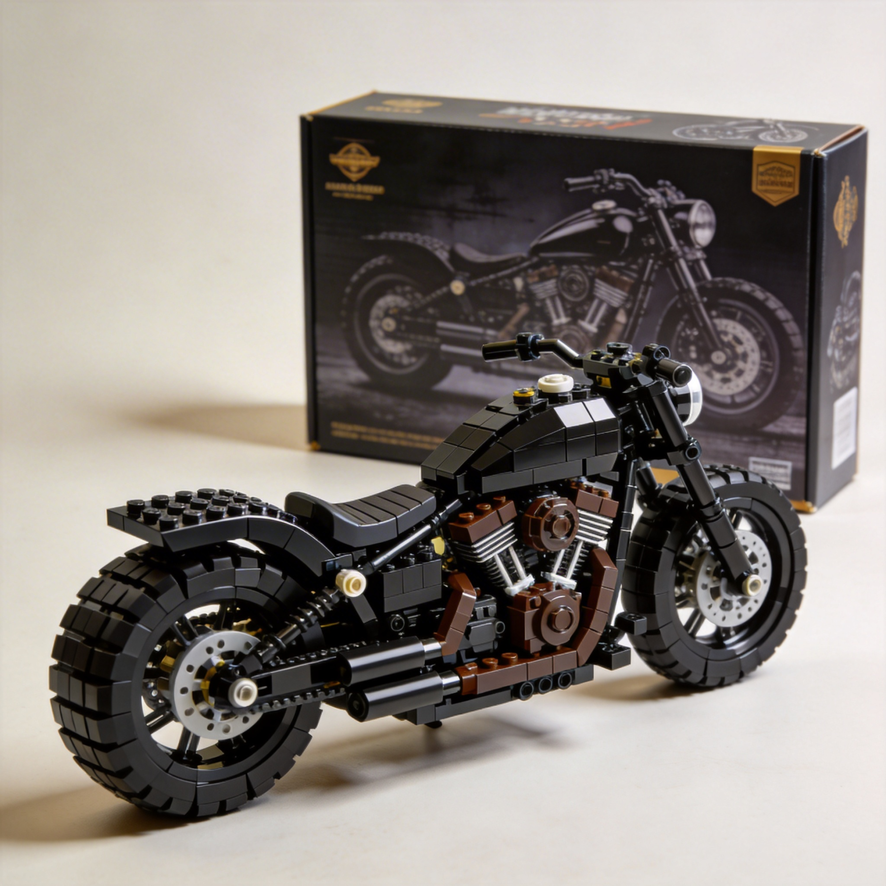 Adult Harley-Davidson motorcycle building blocks
