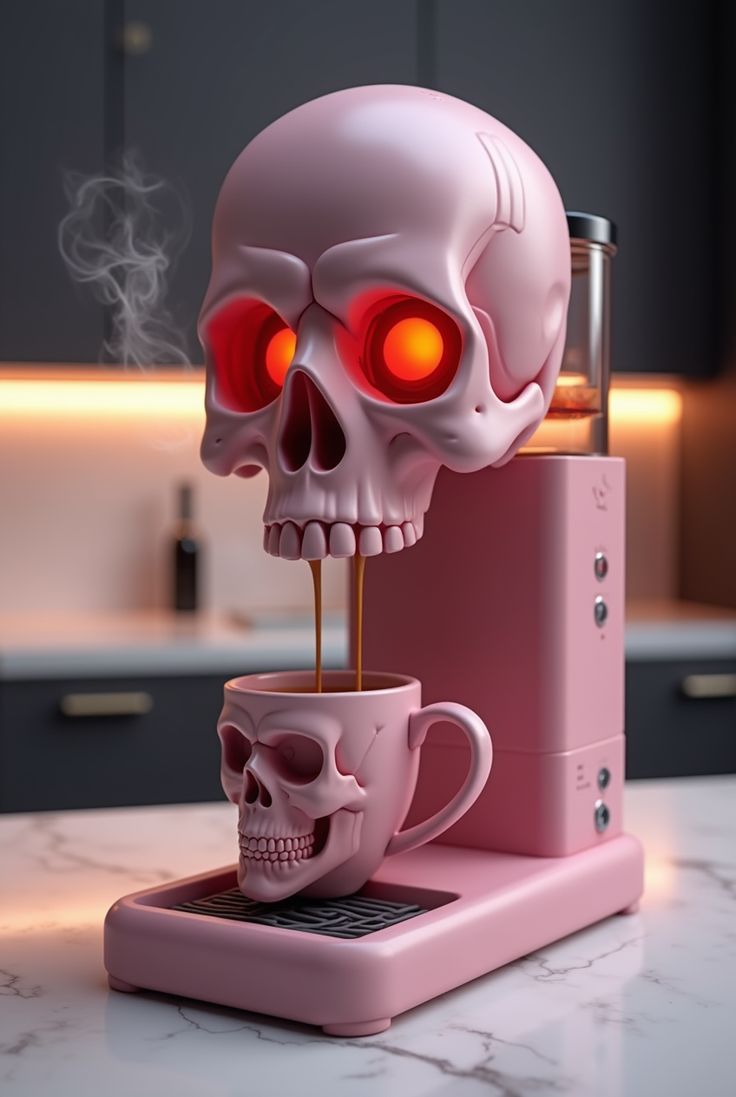 Skull Style Coffee Machine | Brew with Dark Attitude
