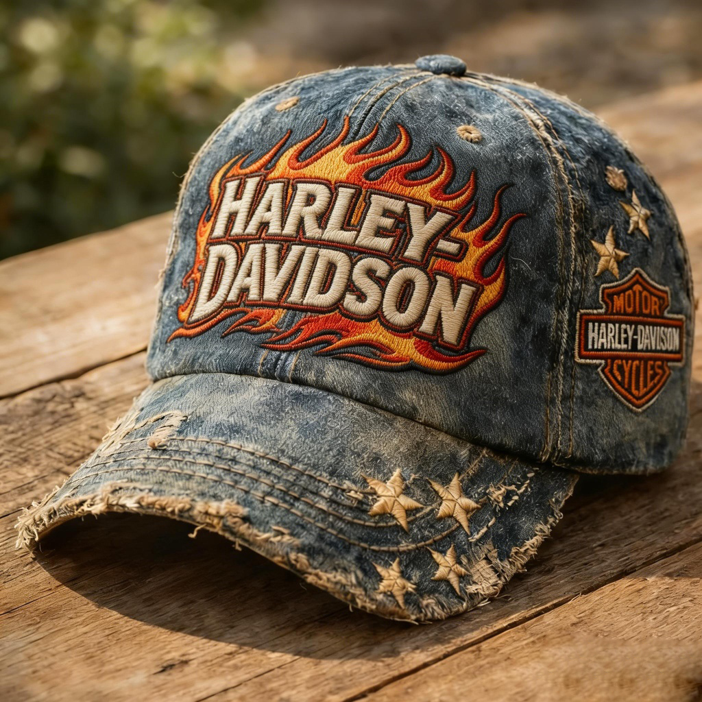 Harley Biker Style Baseball Cap