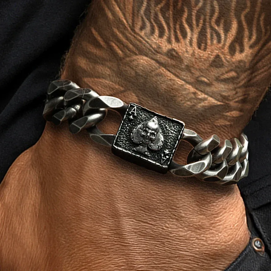 Vintage Industrial Chain Bracelet for Men · Built for the Fearless