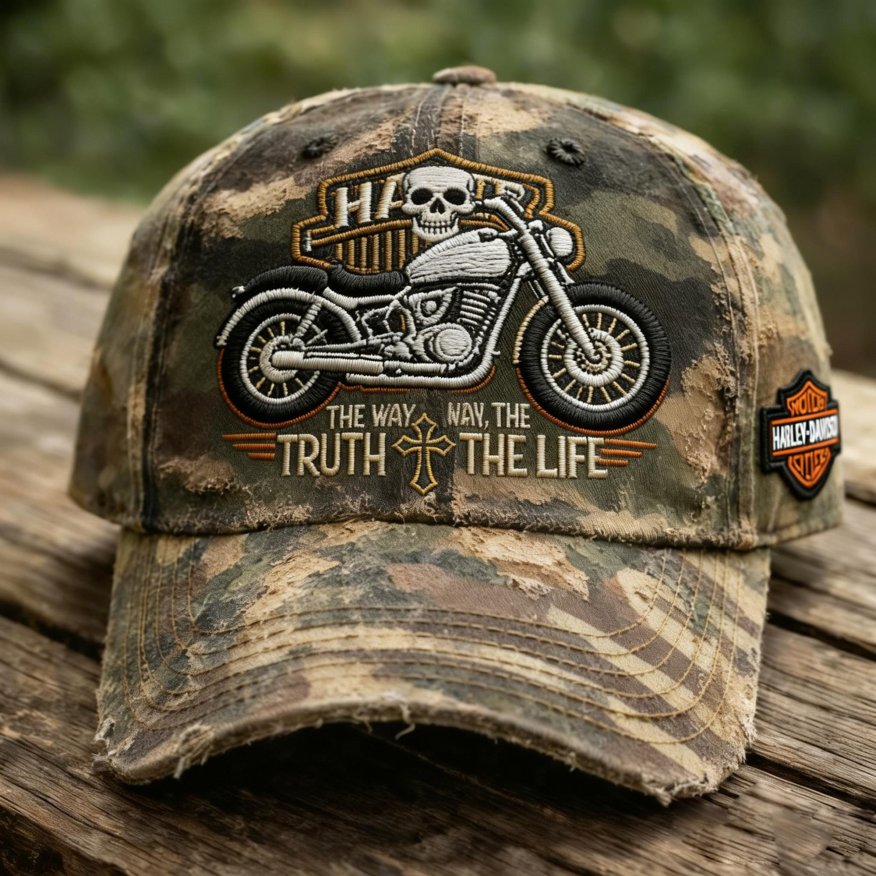 Harley Biker Style Baseball Cap