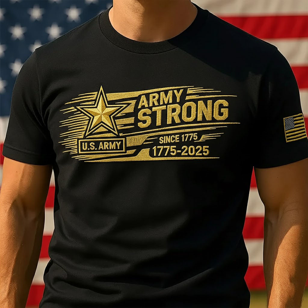 T - shirt Symbolizing the Spirit of the U.S. Army Across 250 Years