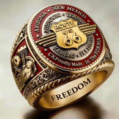 Steampunk Mechanical Gear Industrial Motorcycle Style Signet Ring