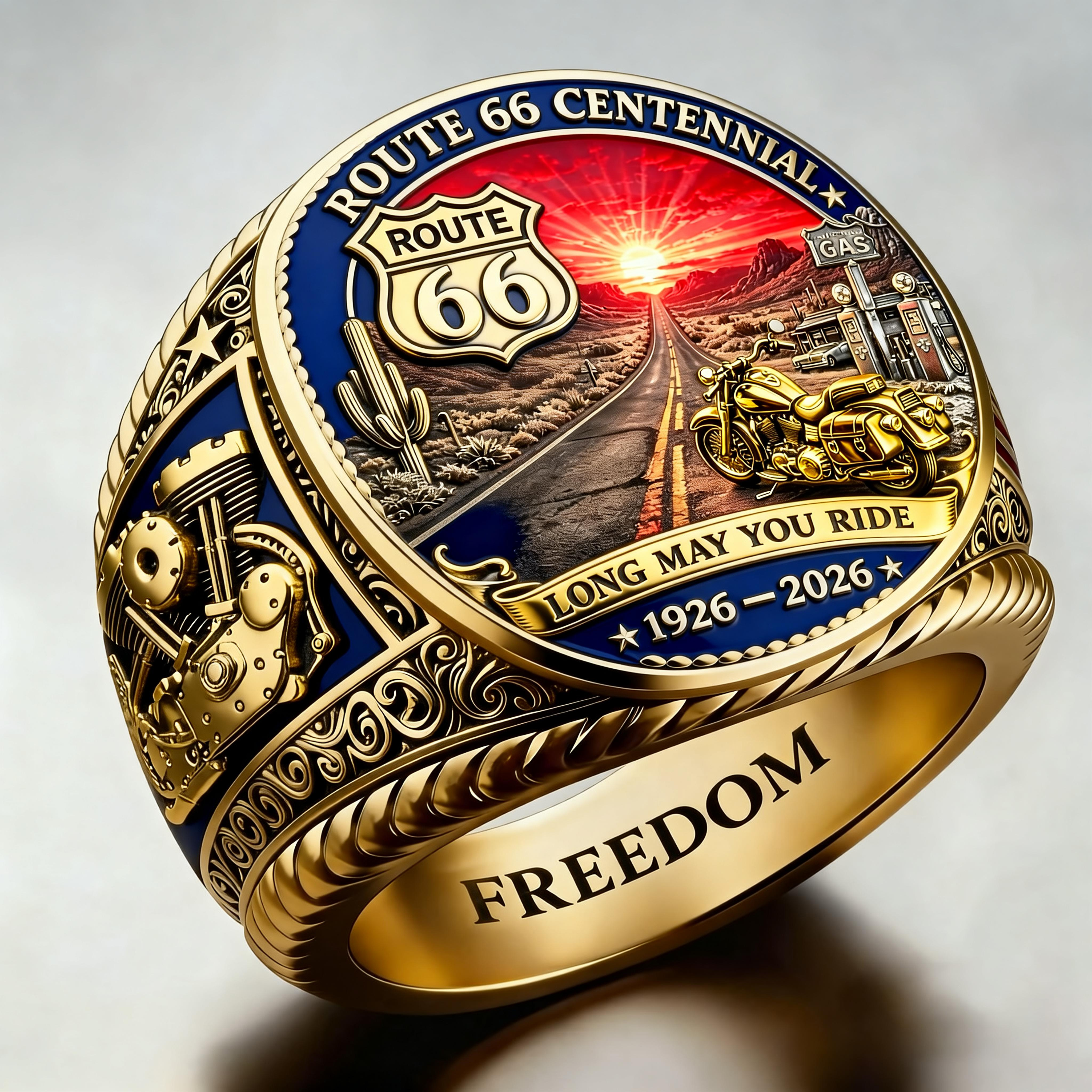 Steampunk Mechanical Gear Industrial Motorcycle Style Signet Ring