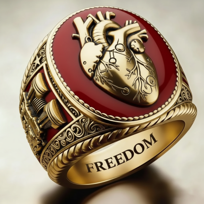 Steampunk Mechanical Gear Industrial Motorcycle Style Signet Ring