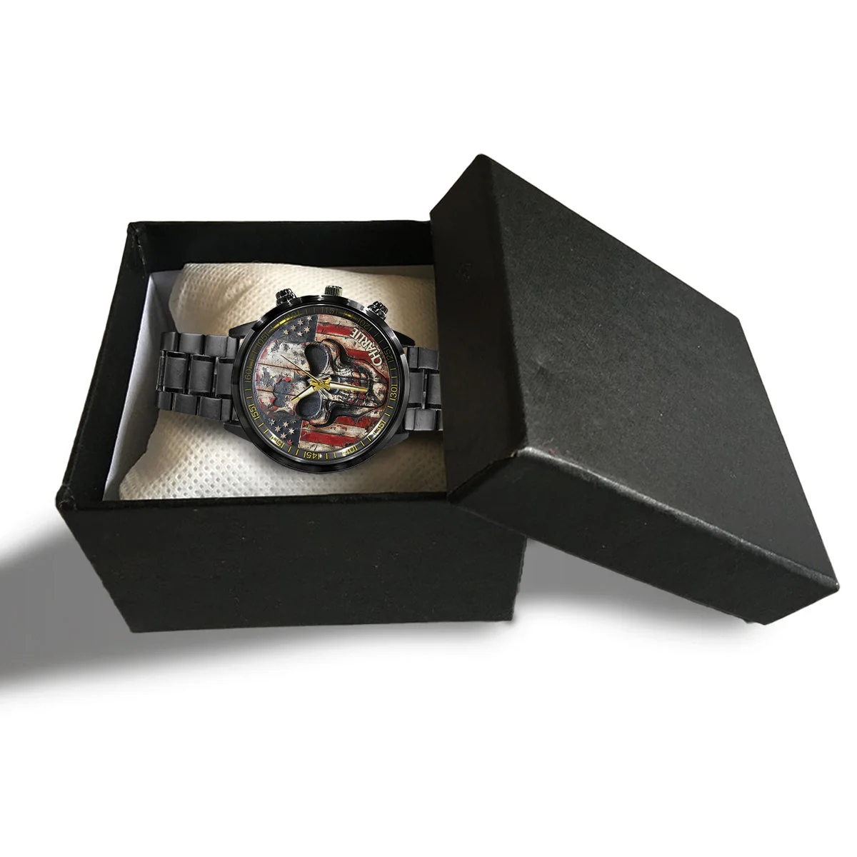 Patriotic Skull - Personalized Skull Hand Watch