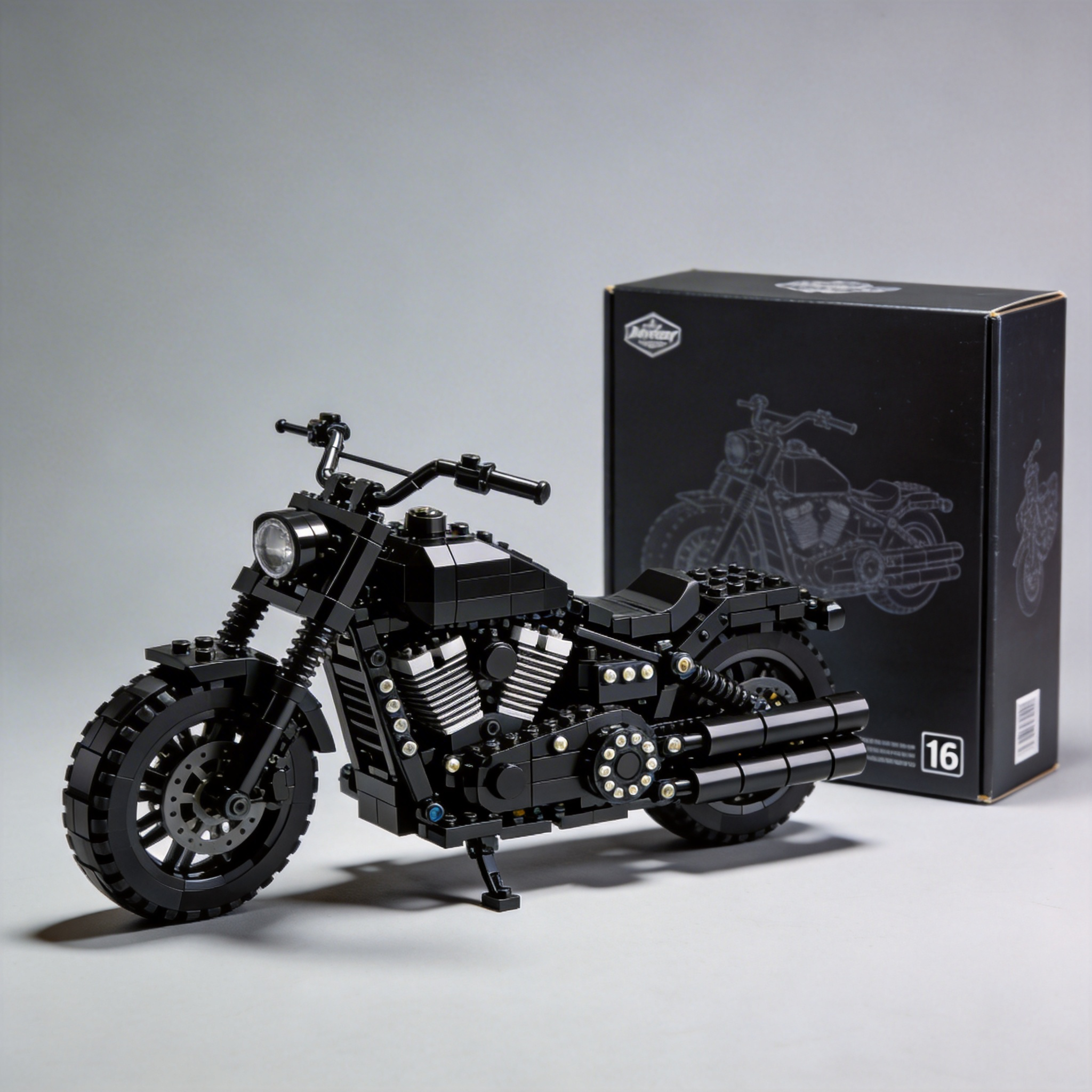 Adult Harley-Davidson motorcycle building blocks