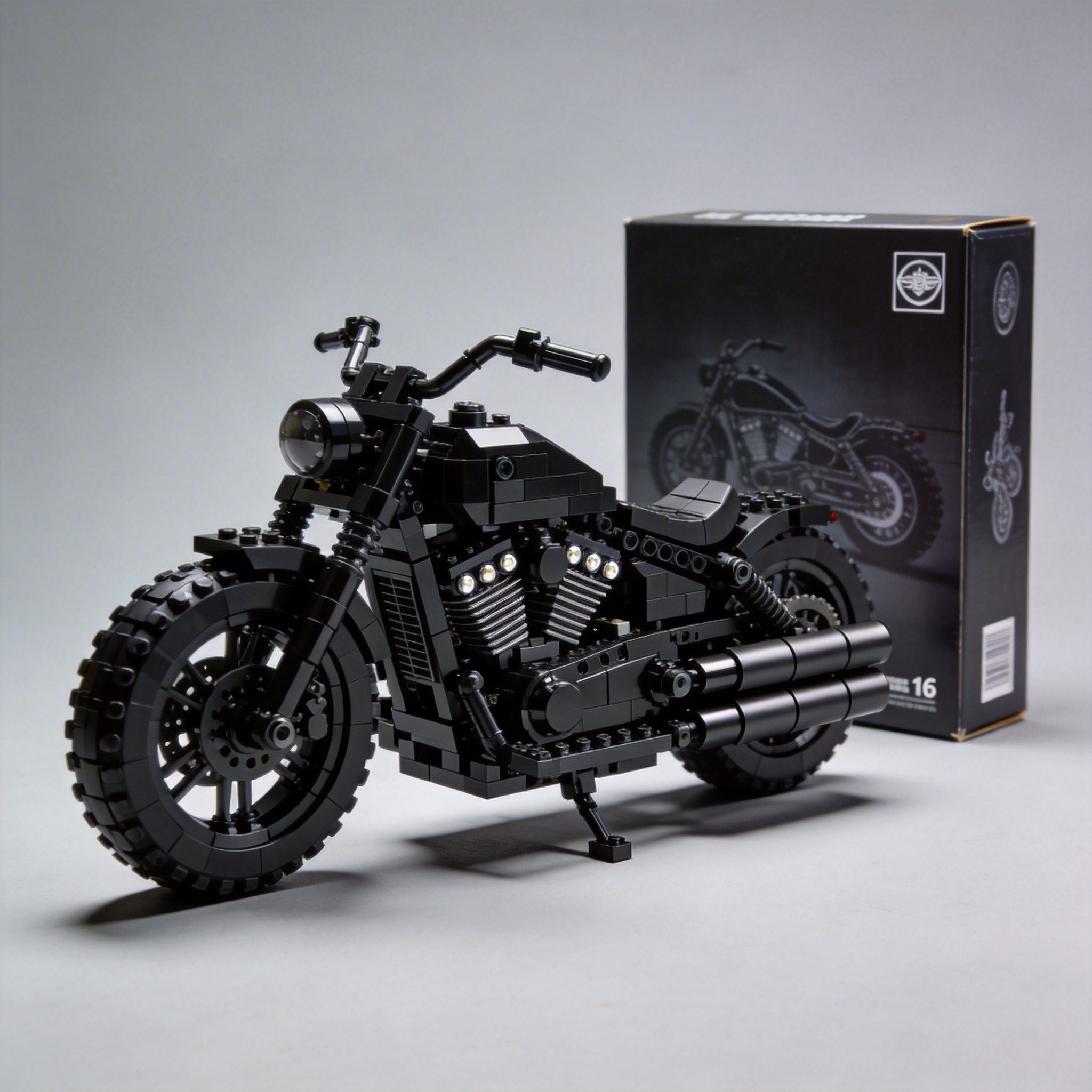 Adult Harley-Davidson motorcycle building blocks