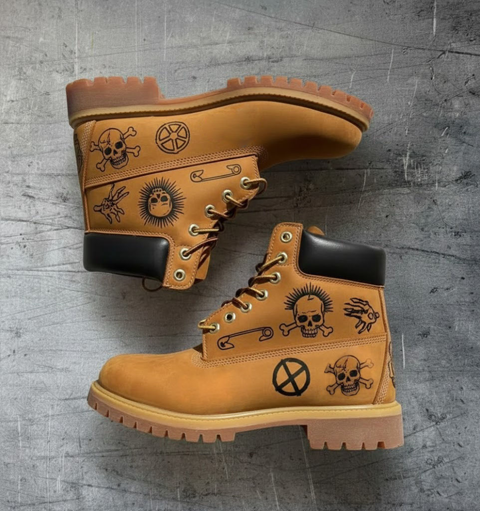 Street Punk Skull Boots | Motorcycle Culture Inspired