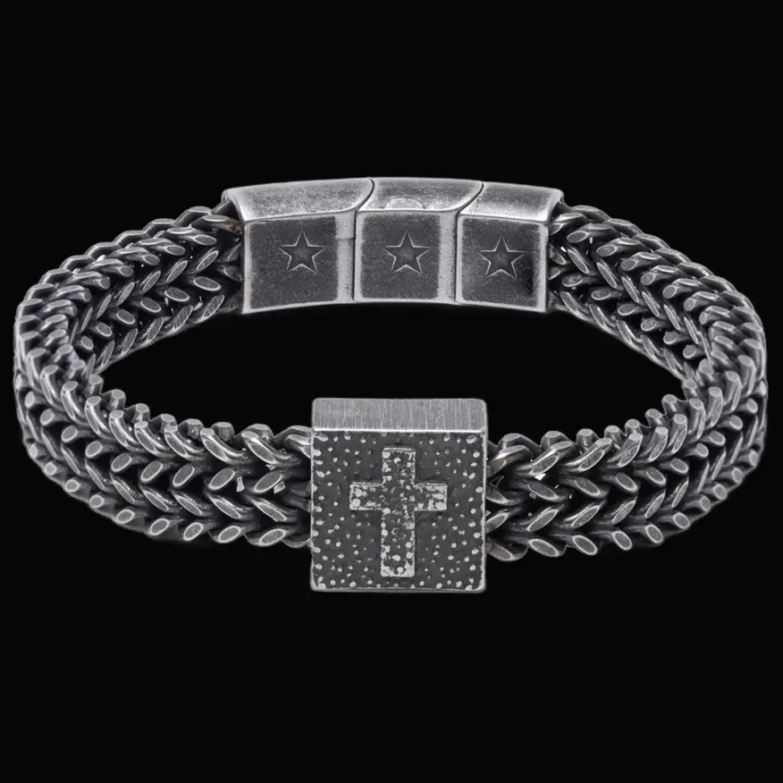 Vintage Industrial Chain Bracelet for Men · Built for the Fearless