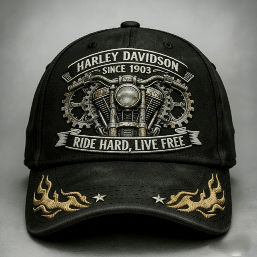 Harley Biker Style Baseball Cap