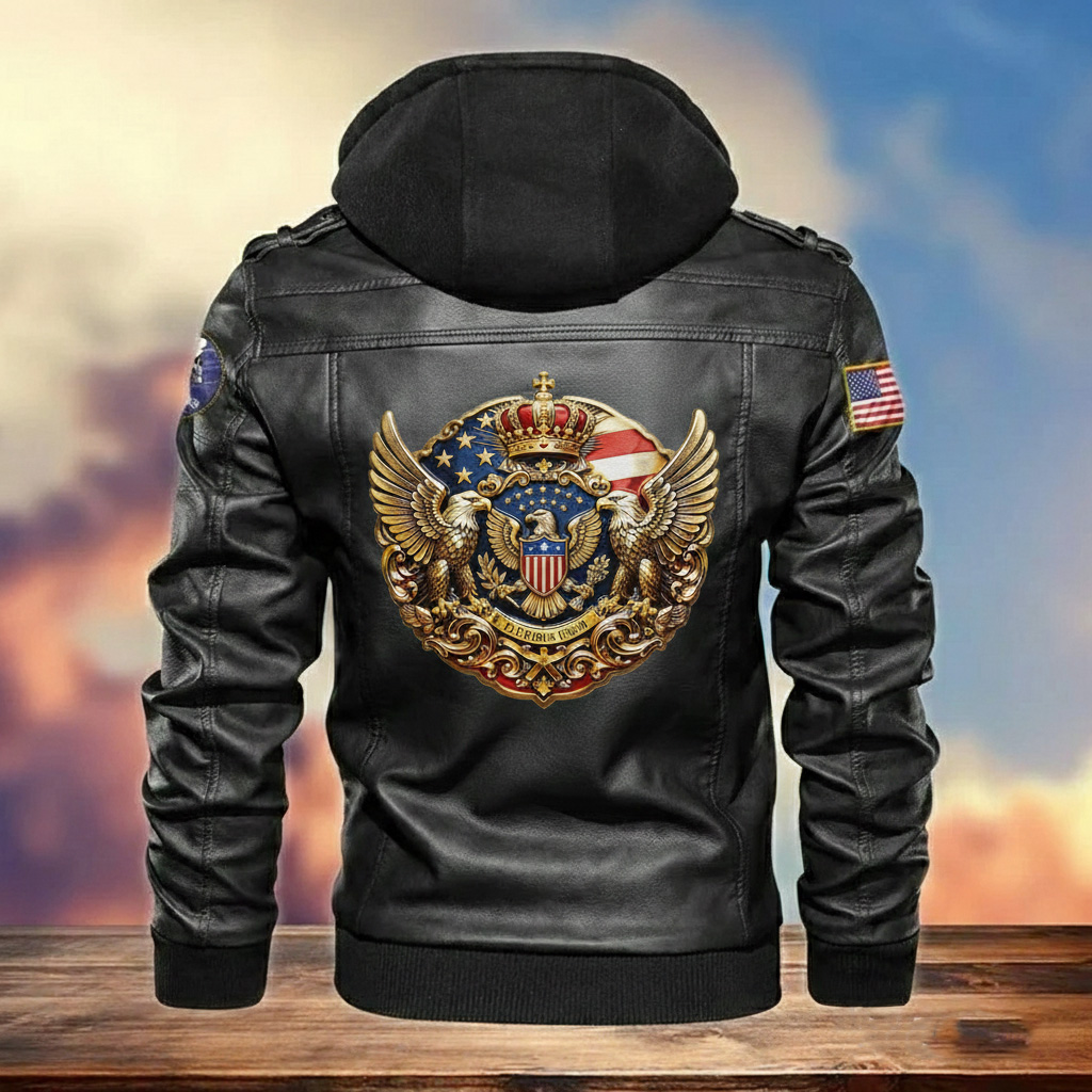Biker Style Men's Retro Patterns Jacket