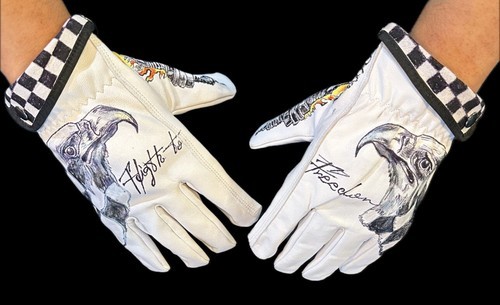 Men motorcycle gloves leather