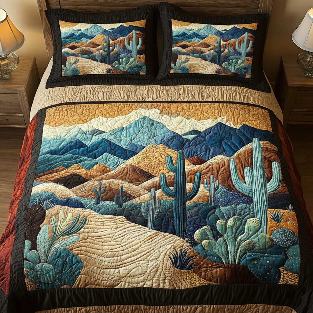 Vintage Western Rustic Bedding 3-Piece Quilted Bedding Set