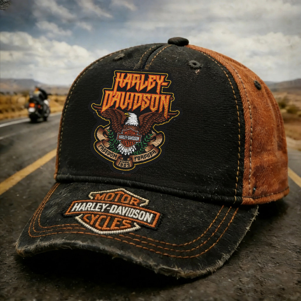 Vintage Distressed Pattern Outdoor Baseball Cap