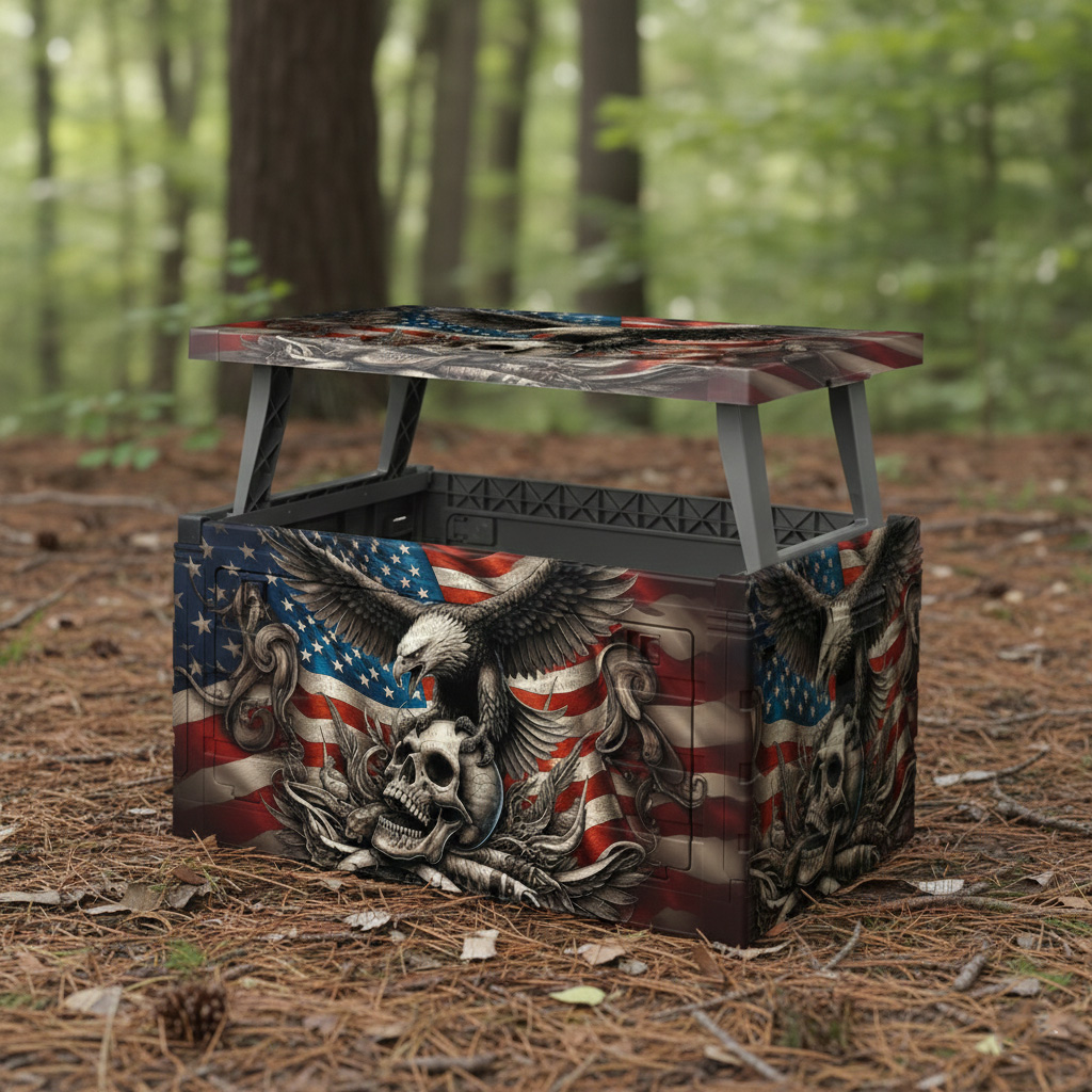 Americana Patriotic Eagle Graphic Foldable Storage Box 