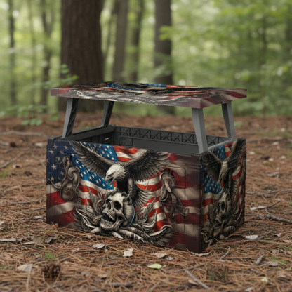 Americana Patriotic Eagle Graphic Foldable Storage Box 
