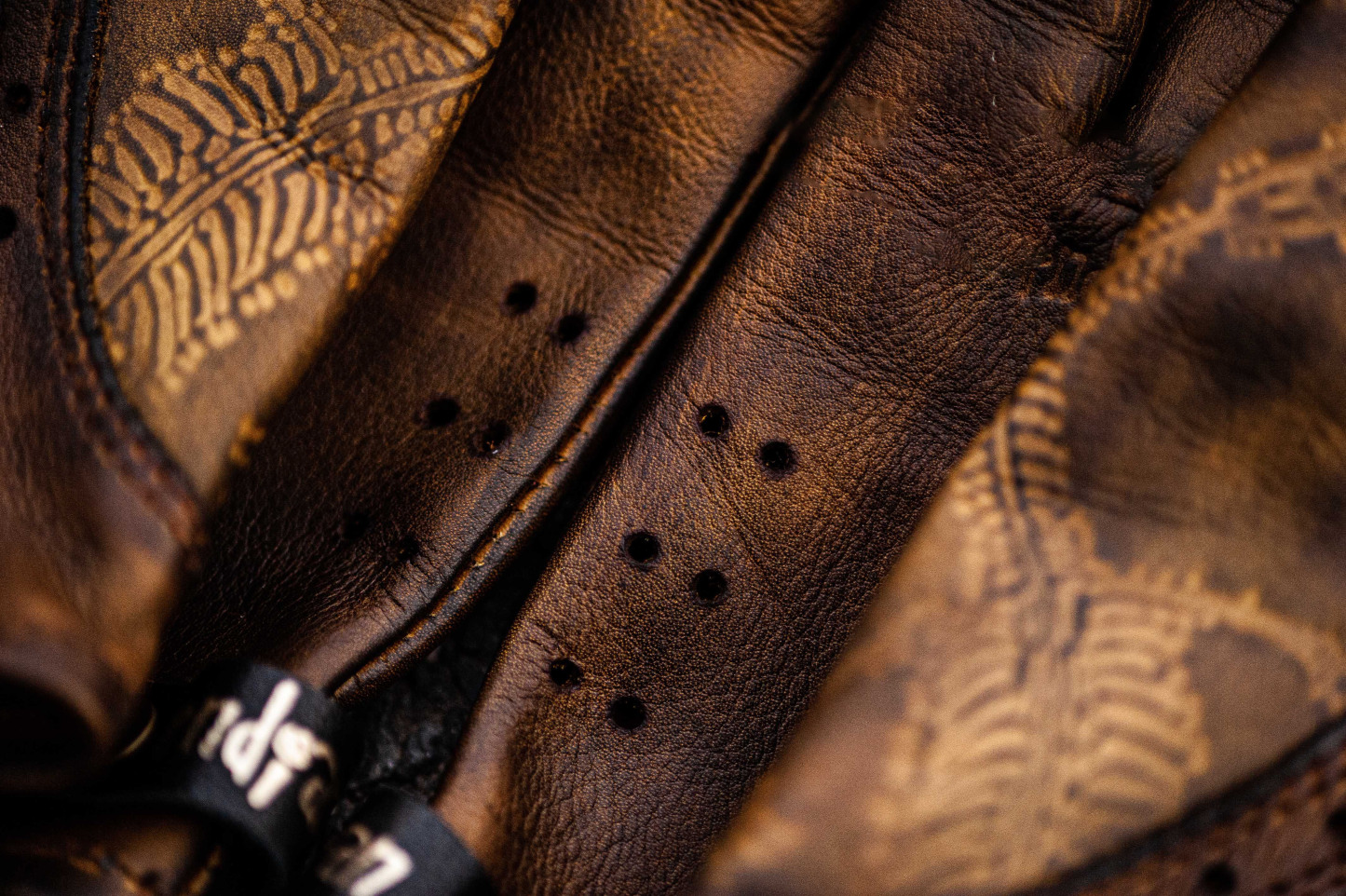 Vintage Distressed Brown Leather Handmade Motorcycle Riding Gloves