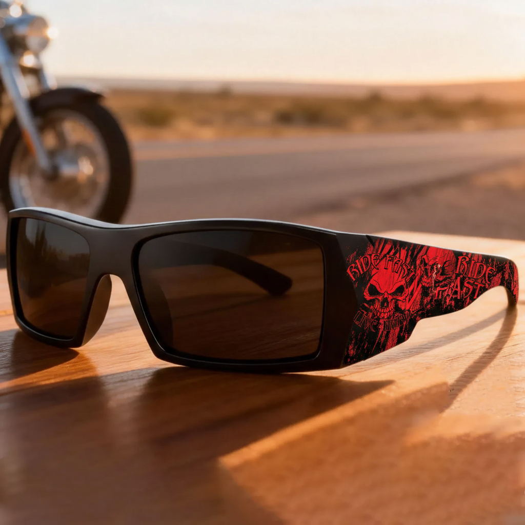 Painted Design Harley-Inspired Rider Sunglasses