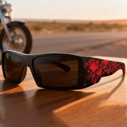 Painted Design Harley-Inspired Rider Sunglasses