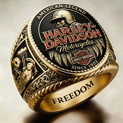Classic American Motorcycle Style Vintage Biker Ring
