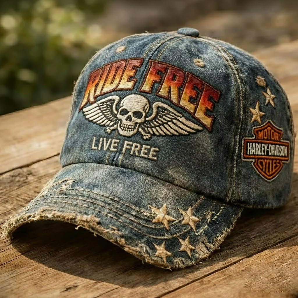 Harley Biker Style Baseball Cap