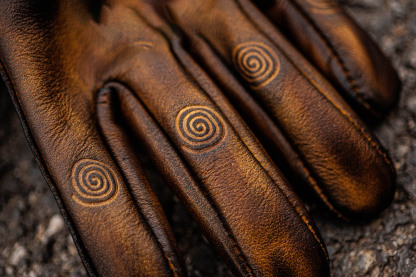 Vintage Distressed Brown Leather Handmade Motorcycle Riding Gloves