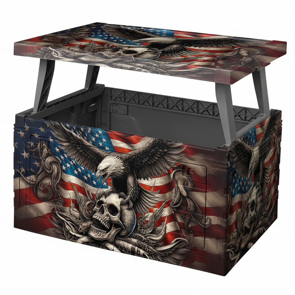 Americana Patriotic Eagle Graphic Foldable Storage Box 