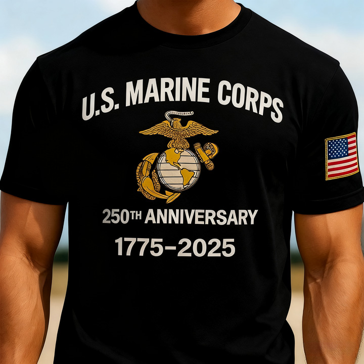 U.S. Marine Corps 250th Birthday T-Shirt