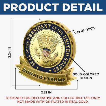 Republican State Commemorative Challenge Coin - US Patriotic Pride Gifts For Conservative Supporters -  History Remembers The Bold