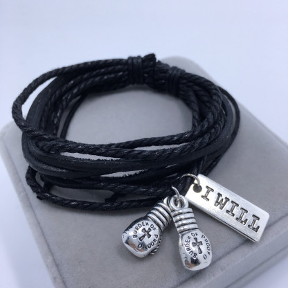 Never Never Give Up Boxing Bracelet