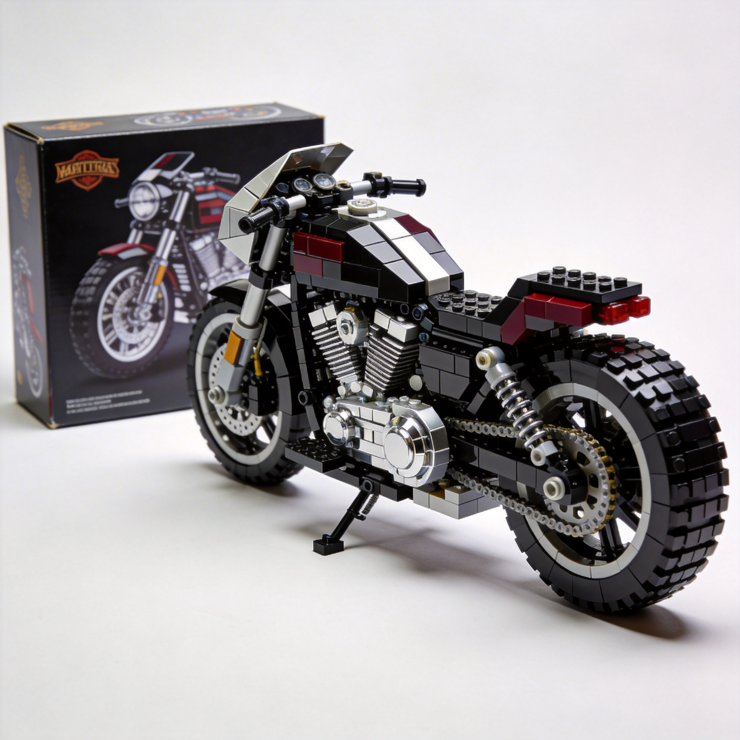Adult Harley-Davidson motorcycle building blocks