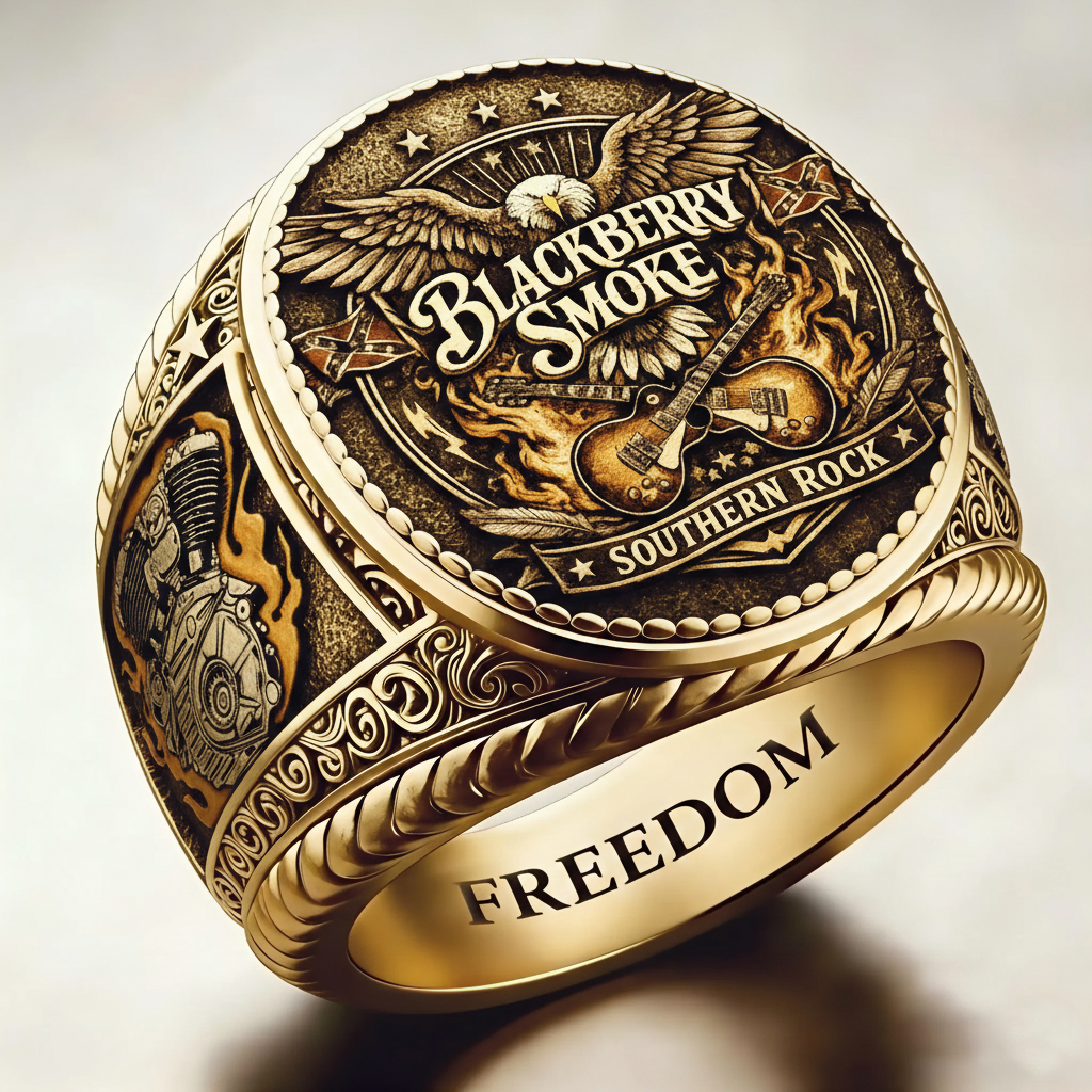Harley-style pattern ring
