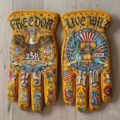 Patriotic USA 250th Commemorative Gloves for Work & Riding