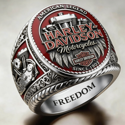 Classic American Motorcycle Style Vintage Biker Ring