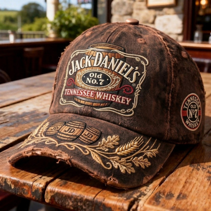 Vintage Distressed Alcoholic Beverage Brands Outdoor Baseball Cap