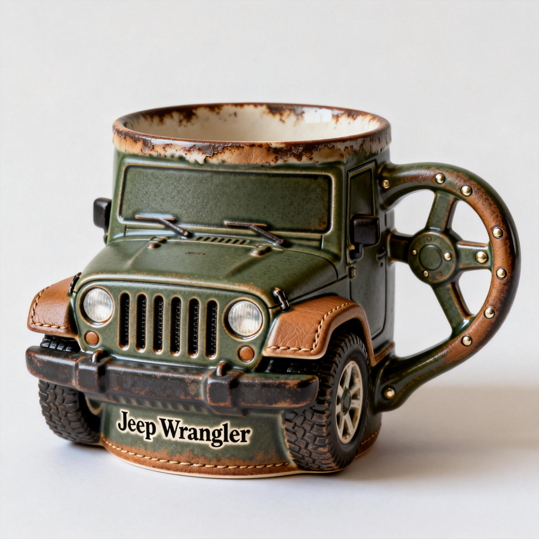 Retro Off-Road SUV Ceramic Coffee Mug
