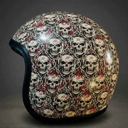 Retro Death Skull Motorcycle Helmet