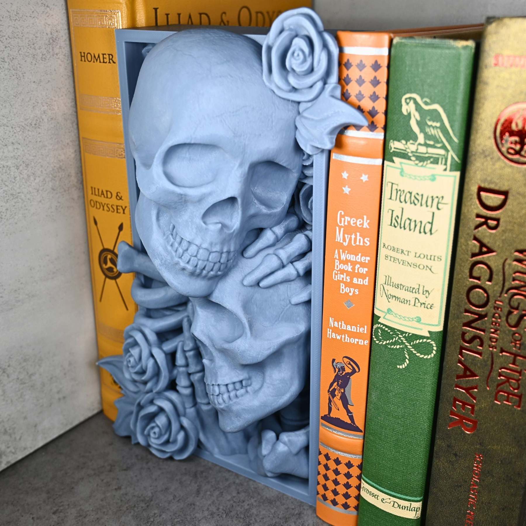 Rose Skull Lovers Book Nook