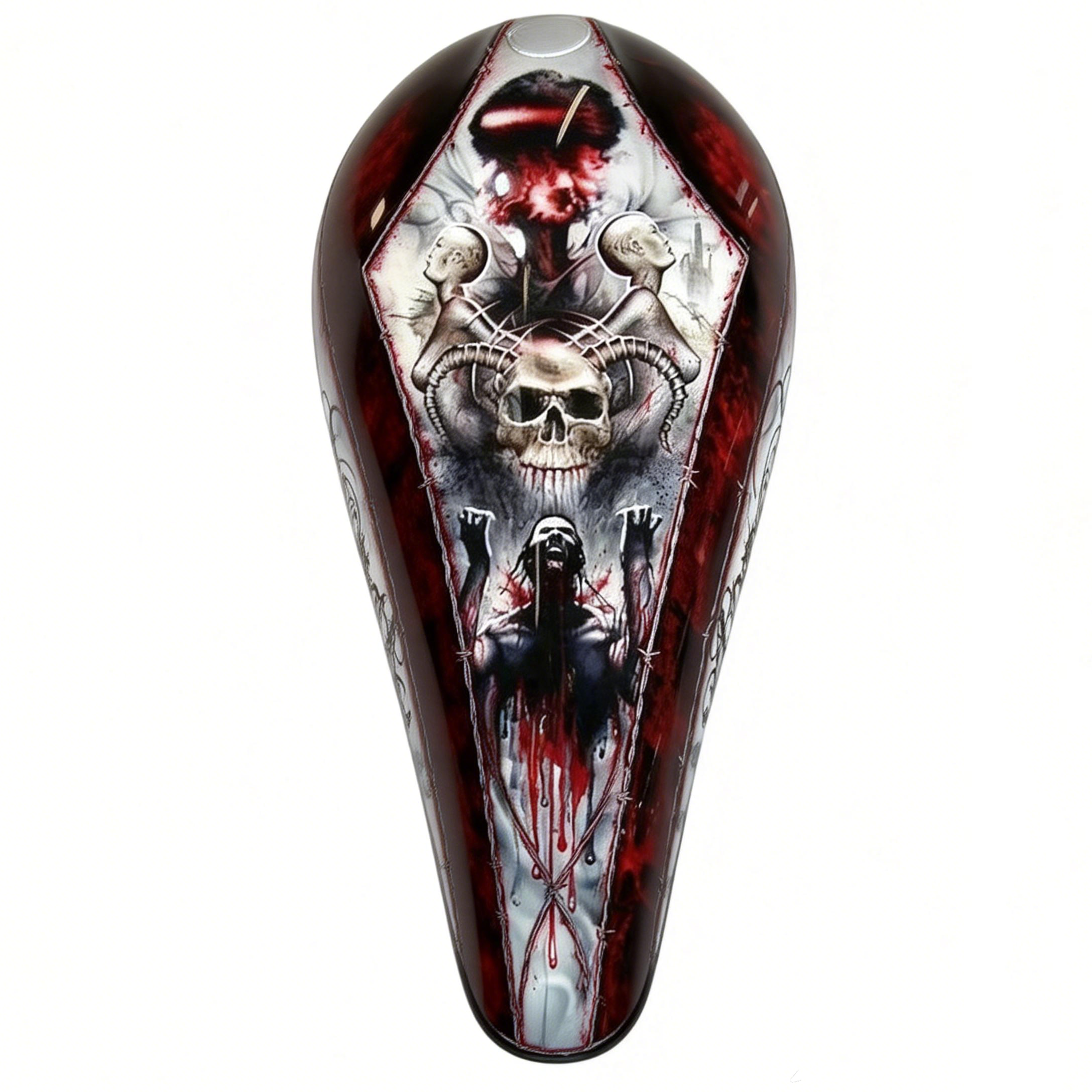 Surreal Horror Blood Skull Dark Fantasy Motorcycle Gas Tank Decal