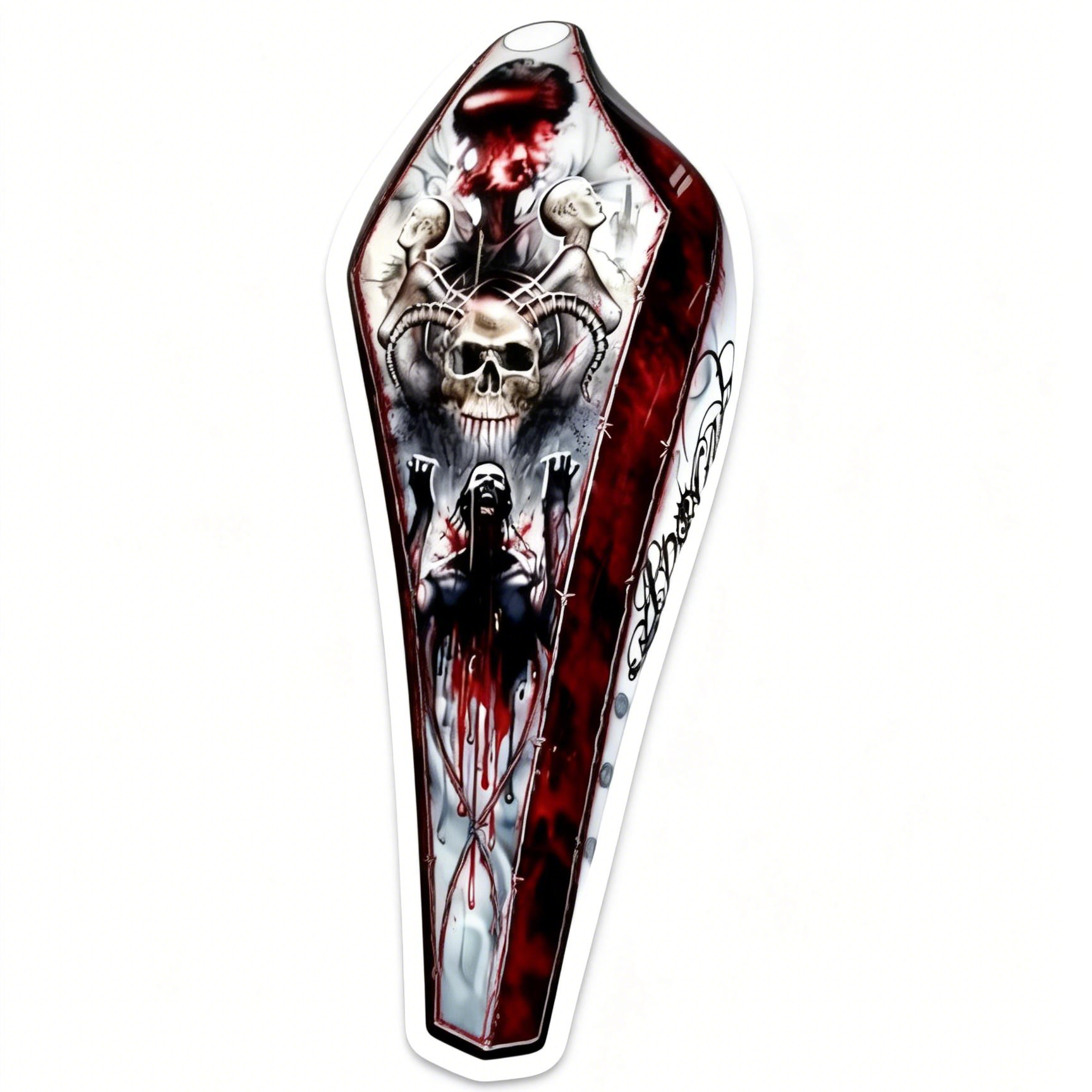 Surreal Horror Blood Skull Dark Fantasy Motorcycle Gas Tank Decal