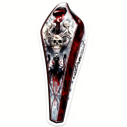 Surreal Horror Blood Skull Dark Fantasy Motorcycle Gas Tank Decal