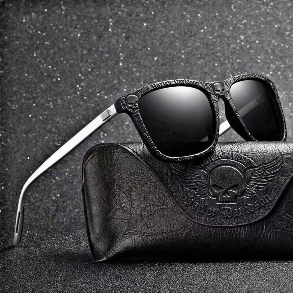 Vintage Biker Metal Frame Polarized Riding Sunglasses