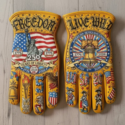 Patriotic USA 250th Commemorative Gloves for Work & Riding